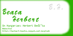 beata herbert business card